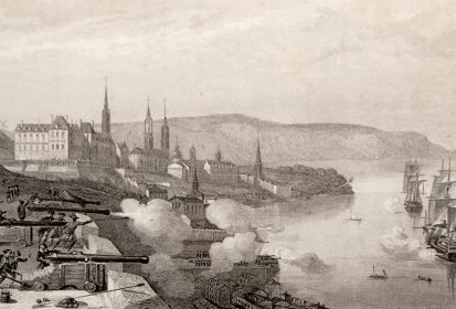 Frontenac et les habitants de Québec repoussent Phips et les Anglais en 1690